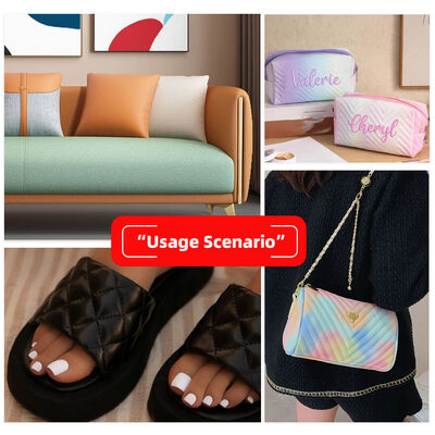 หนังเทียม PU ลายพิมพ์สีไล่ระดับแฟชั่นใหม่สำหรับโซฟา กระเป๋าตกแต่ง กล่องบรรจุ หนังเทียมไวนิล