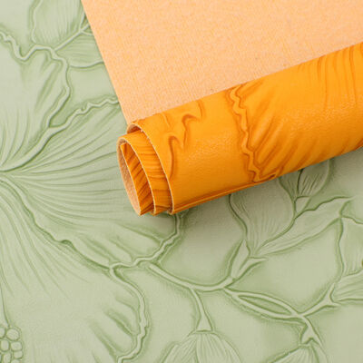 หนังเทียม PVC ลายดอกไม้ 126 แบบ สไตล์นูน สำหรับกระเป๋า แผ่นรองจาน รองเท้า ตกแต่ง บรรจุภัณฑ์ หนังเทียม