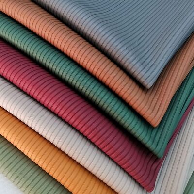 หนังเทียม PVC ลายริ้ว หนังเทียมสังเคราะห์ หนังเทียมลายปั๊ม สำหรับเฟอร์นิเจอร์ โซฟา เบาะ ของใช้ในครัวเรือน