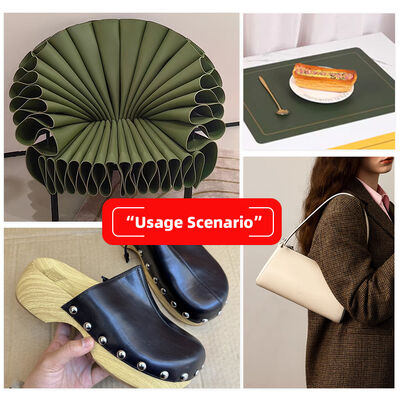 หนังเทียม PVC ลายลูกวัว สังเคราะห์สองหน้า หนังเทียมพิมพ์ลาย หนังเทียมสำหรับงานฝีมือ กระเป๋า แผ่นรองโต๊ะ กระเป๋าสตางค์