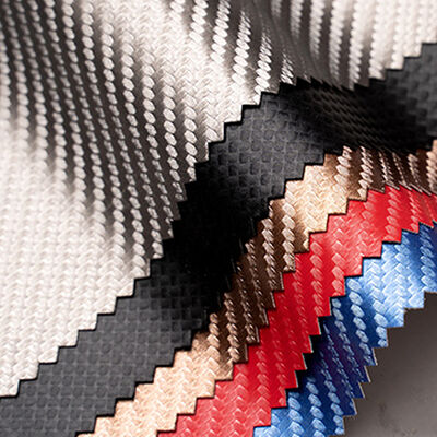Waterproof Elastic PU Carbon Fiber Synthetic Leather for Clothing Phone Cases Sleeves Boxes-Durable Faux Leather Crafts Garments