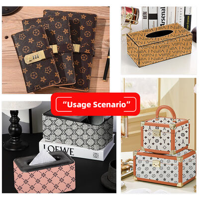 ผ้าหนังเทียม PVC ผ้าหนังเทียม 4 ใบ ไม้ไผ่ พิมพ์ กระเป๋าสะพายน้ํา แผ่นผนัง แพคเกจ โทรศัพท์ โซฟาเปลือก