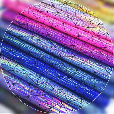 Special Embossed PU Laser Mirror Triangulation Synthetic Leather Waterproof Fabric Craft Lining Furniture Outdoor Sofa