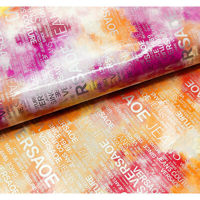 PU Rainbow Letter Print Magazin Design สิวสังเคราะห์ กันน้ํา เนื้อหนังเทียม สําหรับกระเป๋าเดินทาง เฟอร์นิเจอร์เครื่องสําอาง/โซฟา