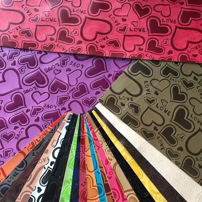 ผ้าหนังเทียม PU Vinyl สีแฟชั่นเปลี่ยนสี ลายปั๊มนูน สำหรับเฟอร์นิเจอร์ รองเท้า กระเป๋า แผ่นรองโต๊ะ โซฟา