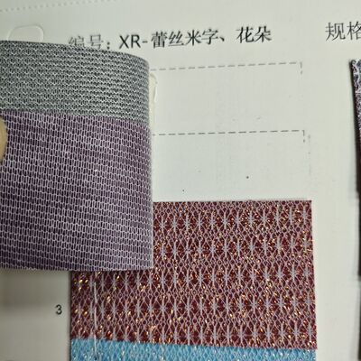 XR Glitter Synthetic Leather รูปแบบข้าว & รูปแบบดอกไม้