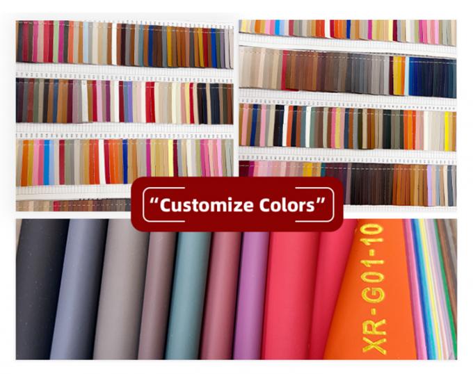 ผ้าหนังสังเคราะห์ PVC ที่ยืดหยุ่นได้มาก เนื้อหนังเทียมที่มีเมล็ดเรียบ ทนต่อความสกปรกหนังเทียมสําหรับเฟอร์นิเจอร์ โซฟา เก้าอี้ ถุงเก้าอี้รถยนต์ 6