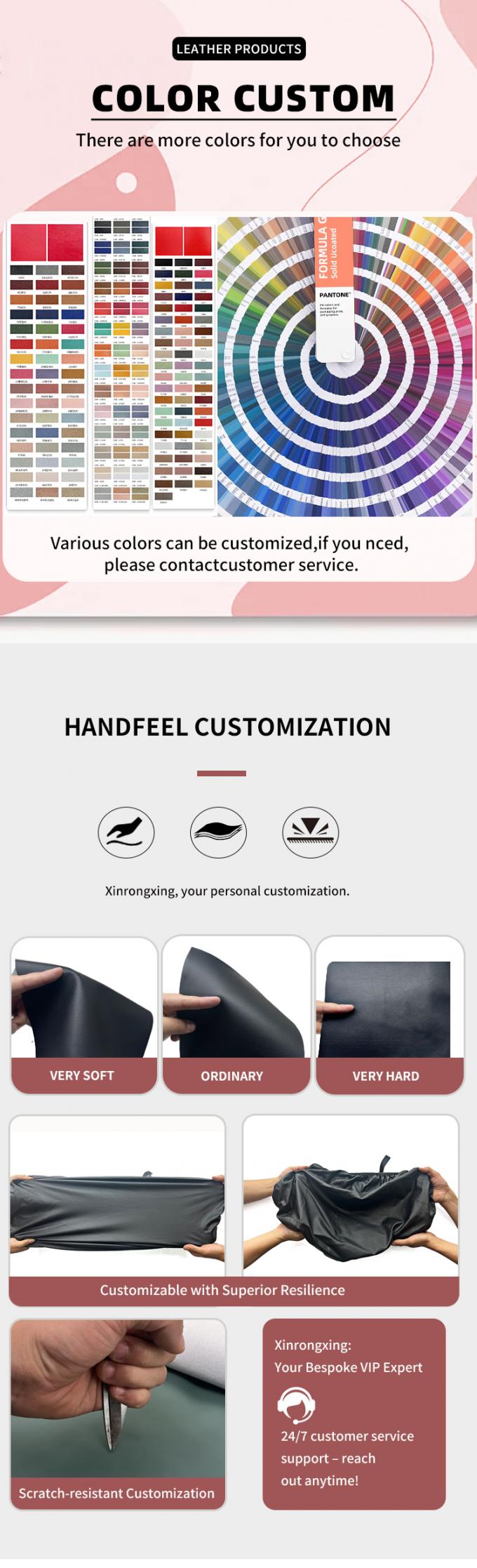 หนังเทียม PVC นูน 0.7/0.9 มม. ยืดได้ 4 ทิศทาง วัสดุหนังเทียมสำหรับรถจักรยานยนต์ เบาะนั่งจักรยาน เฟอร์นิเจอร์ รถยนต์ 5