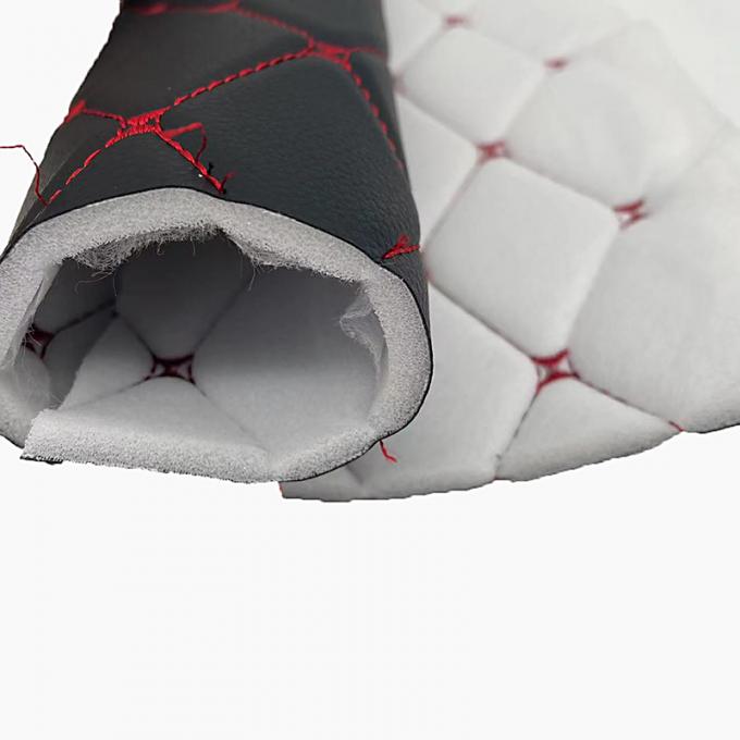 เครื่องพับพีวีซีที่กําหนดเอง เนื้อหนังสังเคราะห์ผูกผนัง 6.0 มิลลิเมตร โพลียูเรธานฟองสําหรับฝาที่นั่งรถ โซฟา เนื้อหนังปลอม 9