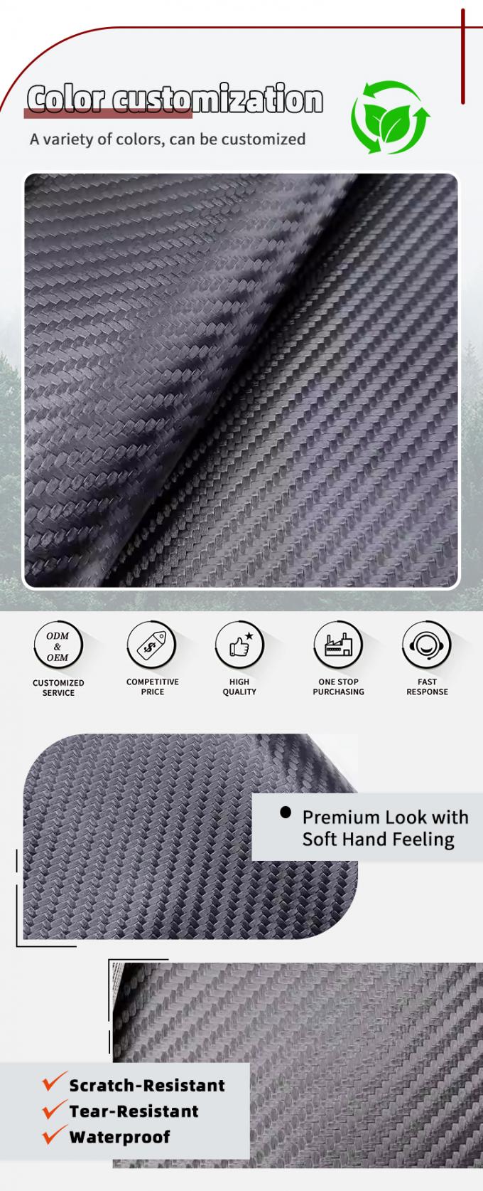 หนัง PVC ทนต่อการขีดข่วนสำหรับบุเฟอร์นิเจอร์ กว้าง 140 ซม. 4