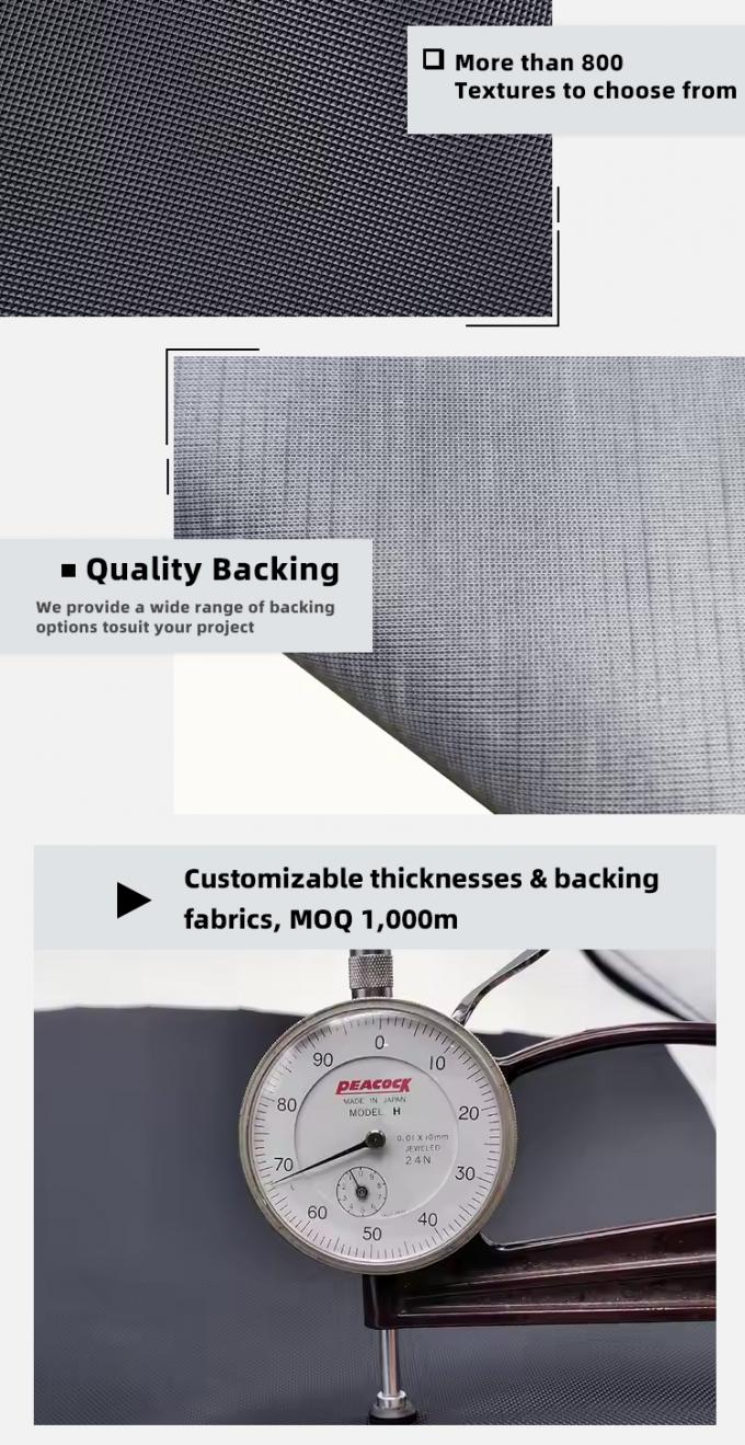 ผิวหนังพีวีซีทนทานต่อการบด สําหรับเก้าอี้รถและเฟอร์นิเจอร์ 5