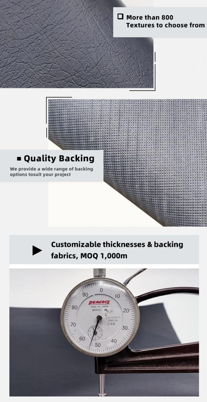หนัง PVC สำหรับเฟอร์นิเจอร์ หนา 0.6 มม. ลายนูน กันน้ำ วัสดุหุ้มเบาะ 5