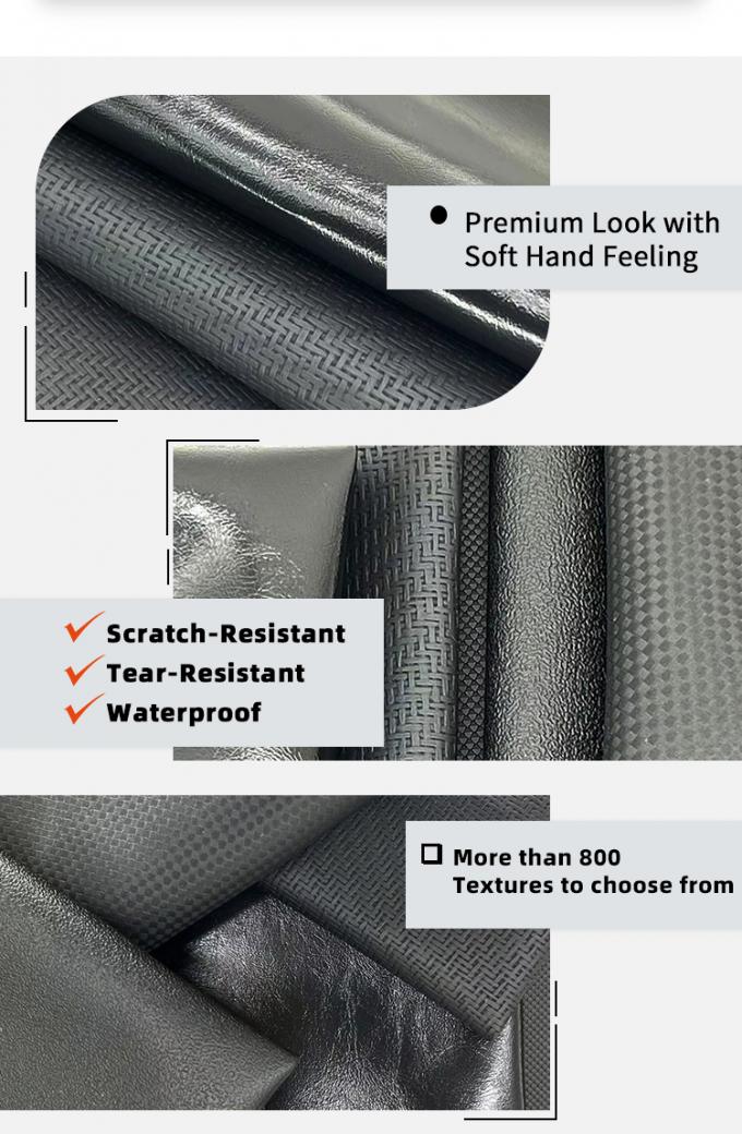 หนังเทียม PVC กว้าง 140 ซม. ทนต่อการขัดถูสำหรับบุเฟอร์นิเจอร์ 6