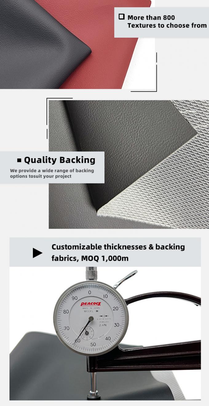 พีวีซี นาปา เนื้อหนังเท็จสลัก กันน้ําทนทานการบด 5