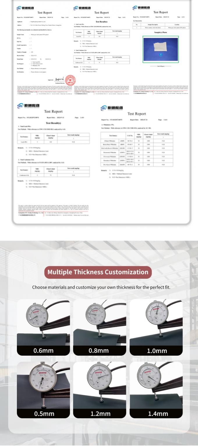 ผ้าใบผ้าใบหนัง PVC ที่แต่งเอง ผ้าใบเท้ารถ 4.6 มิลลิมิตร หนาด้วยฟองพัดกระชับสเตรชี่ฟิต ที่นั่งรถกระเบื้อง 7