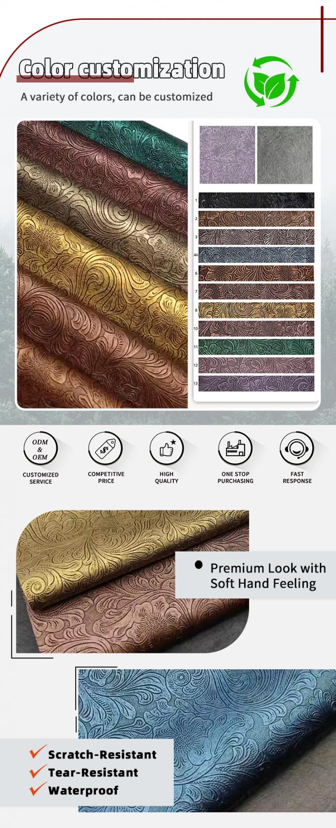 กระเป๋าสตางค์หนังเทียมลายดอกไม้ PVC กล่องรองเท้า Ntoebook หนังเทียมสังเคราะห์ 4