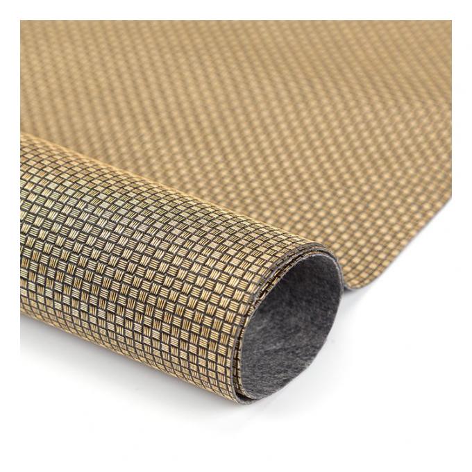 ผ้าหนังเทียมลายไข่มุกสีอ่อน PVC โครงโลหะ ลายสานขนาดเล็ก สำหรับทำบรรจุภัณฑ์ กระเป๋าสตางค์ กล่อง รองเท้า สมุดโน้ต 6