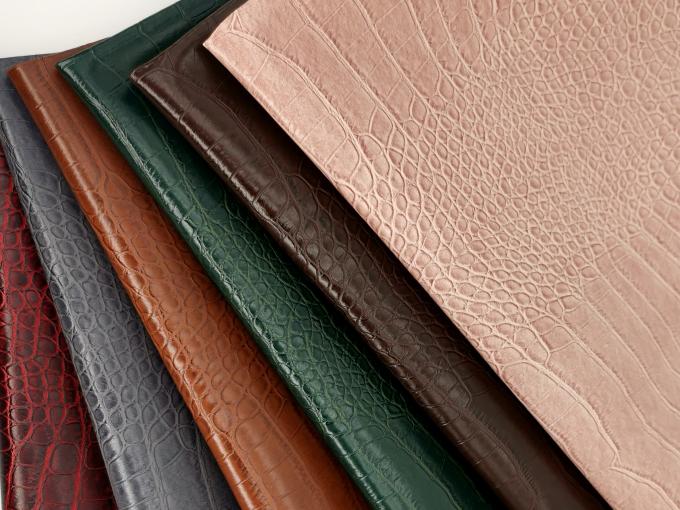 พีวีซีโครกอดิลเกรนหนังสังเคราะห์เทียม กระเป๋าสตางค์กล่องรองเท้า Ntoebook ผ้าหนังเท็จ 6
