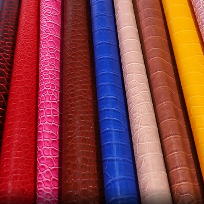พีวีซีโครกอดิลเกรนหนังสังเคราะห์เทียม กระเป๋าสตางค์กล่องรองเท้า Ntoebook ผ้าหนังเท็จ 7