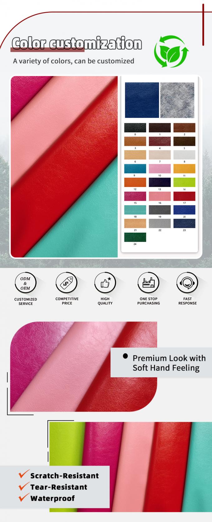 พีวีซี R64 ผงสังเคราะห์ กระเป๋าเป้กระเป๋ากระเป๋ารองเท้า โน๊ตบุ๊ก เนื้อหนัง 4