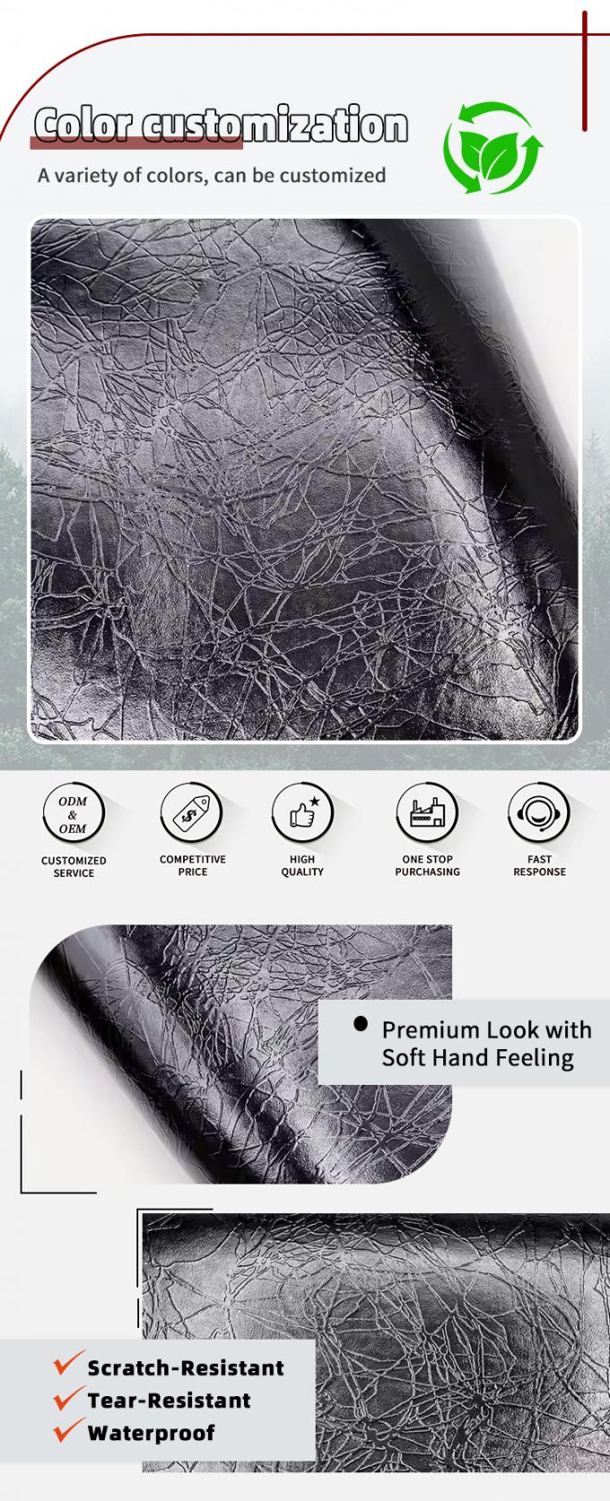 ขายปลีก PVC ไฮไลท์ของ 006 ไฮไลท์ฟ้าคะนอง แบบเมล็ดพันธุ์ เนื้อผิวเทียม กระเป๋าสตางค์กล่องรองเท้า โน๊ตบุ๊ก ผ้า 4