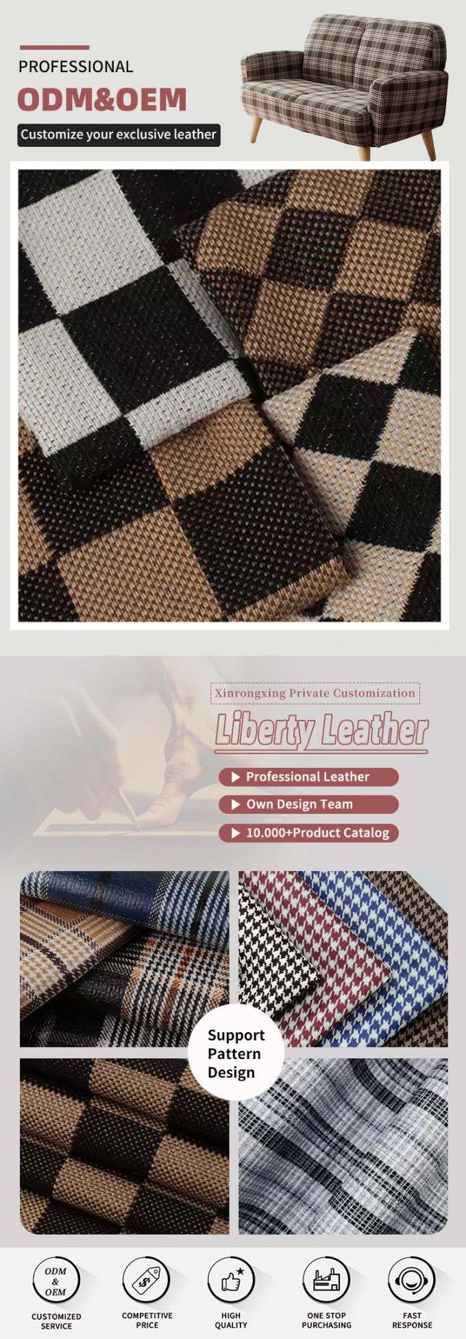 1.0 มิลลิเมตร เนื้อผ้าลินน์หนา เนื้อผ้าฟลีนกันน้ํา กระชับกระชับ ใช้ในกลางแจ้งสําหรับกระเป๋าโซฟา กระเป๋ารถเข็มขัดรถยนต์ ผ้าใบปลอม เนื้อผง 4