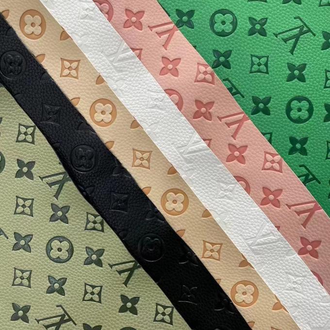 ปรับแต่ง PU ไวนิล แฟชั่น เปลี่ยนสี หนังเทียมลายนูน สำหรับ รองเท้า กระเป๋า เสื่อโต๊ะ หนังเทียม 16